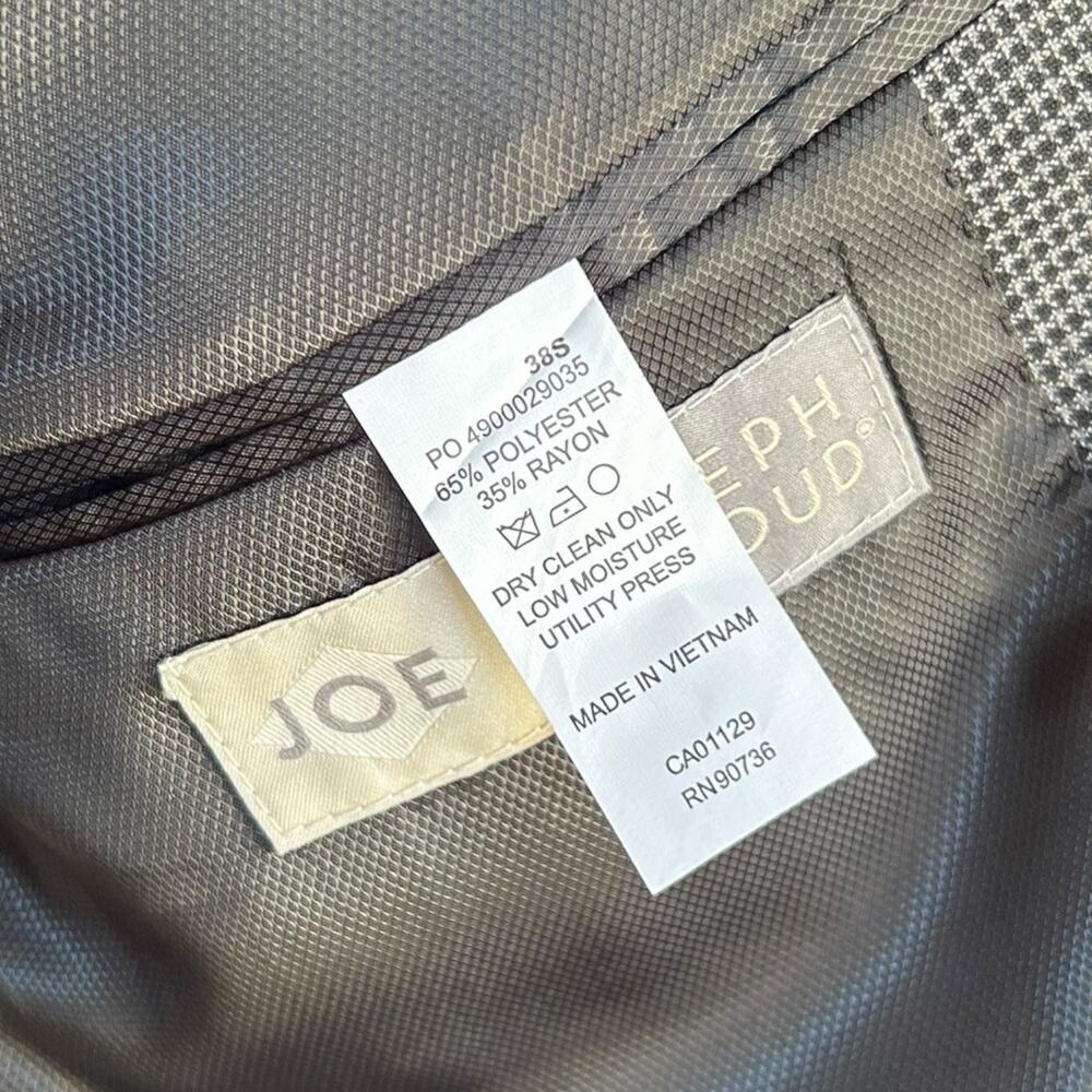 NWT Joseph Abboud Gray/Black Houndstooth Sport Coat Size 38S - Picture 4 of 7